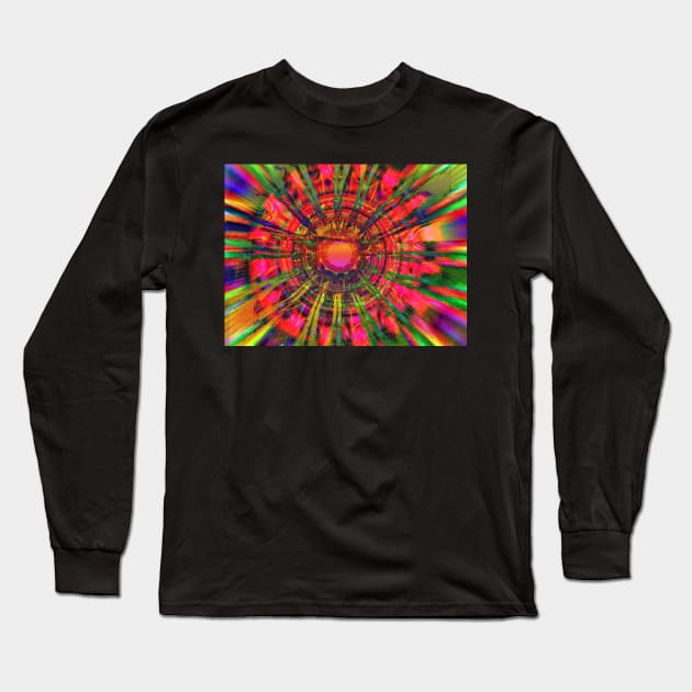 Hippie Fractal Art Design Long Sleeve T-Shirt by Kenen's Designs
